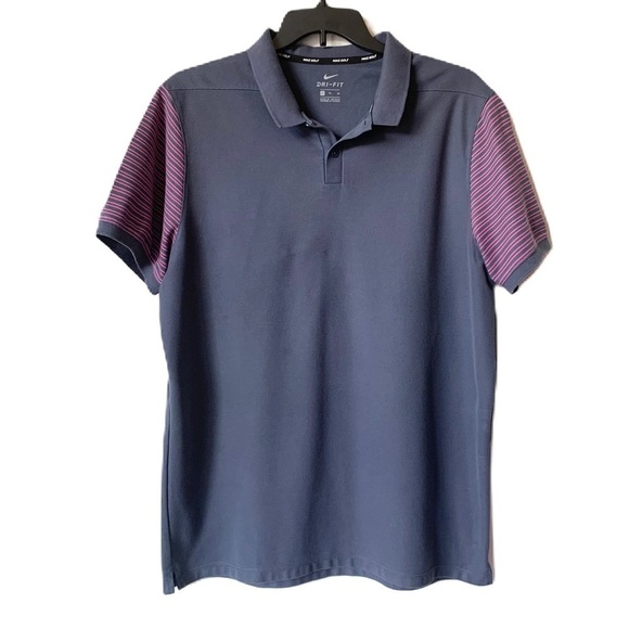 Nike Other - 𝅺NIKE Golf Blue Pink Polo Golf Shirt Size XL